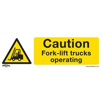 Sealey Self Adhesive Vinyl Caution Fork Lift Trucks Sign Sealey Self Adhesive Vinyl Caution Fork Lift Trucks Sign