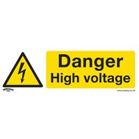Sealey Self Adhesive Vinyl Danger High Voltage Sign Pack of 10 Sealey Self Adhesive Vinyl Danger High Voltage Sign Pack of 10