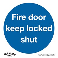 Sealey Rigid Plastic Fire Door Keep Locked Shut Sign Pack of 10 Sealey Rigid Plastic Fire Door Keep Locked Shut Sign Pack of 10