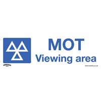Sealey Rigid Plastic MOT Viewing Area Sign Sealey Rigid Plastic MOT Viewing Area Sign