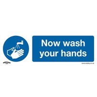 Sealey Rigid Plastic Now Wash Your Hands Sign Pack of 10 Sealey Rigid Plastic Now Wash Your Hands Sign Pack of 10