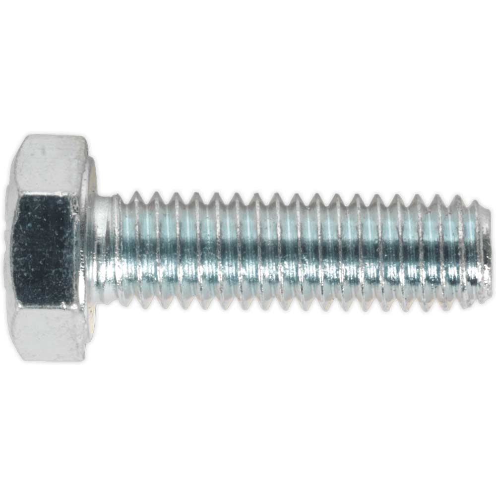 Sealey Zinc Plated Steel Din 933 Ht Setscrews Size 8.8