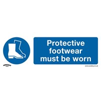 Sealey Rigid Plastic Protective Footwear Must Be Worn Sign Sealey Rigid Plastic Protective Footwear Must Be Worn Sign