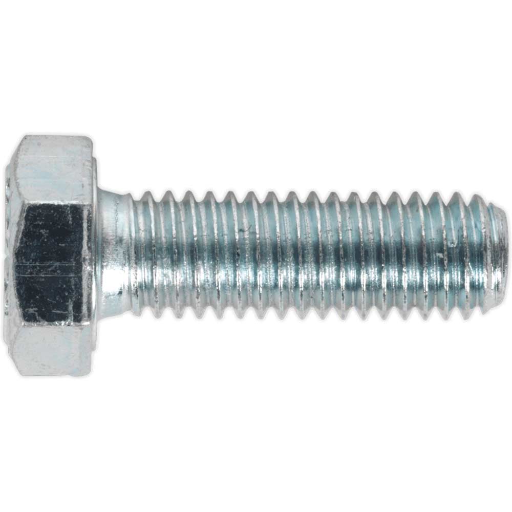 Sealey Zinc Plated Steel Din 933 Ht Setscrews Size 8.8