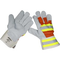 Sealey Reflective Hi Vis Rigger Gloves Sealey Reflective Hi Vis Rigger Gloves