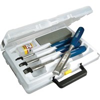 Stanley 6 Piece 5002 Bevel Edge Wood Chisel and Oil Stone Set Stanley 6 Piece 5002 Bevel Edge Wood Chisel and Oil Stone Set