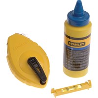 Stanley Chalk Line Reel, Chalk Refill and Level Stanley Chalk Line Reel, Chalk Refill and Level