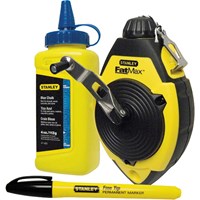 Stanley Fat Max Chalk Line Reel, Chalk Refill and Marker Pen Stanley Fat Max Chalk Line Reel, Chalk Refill and Marker Pen