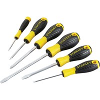Stanley 6 Piece Essential Phillips and Slotted Screwdriver Set Stanley 6 Piece Essential Phillips and Slotted Screwdriver Set