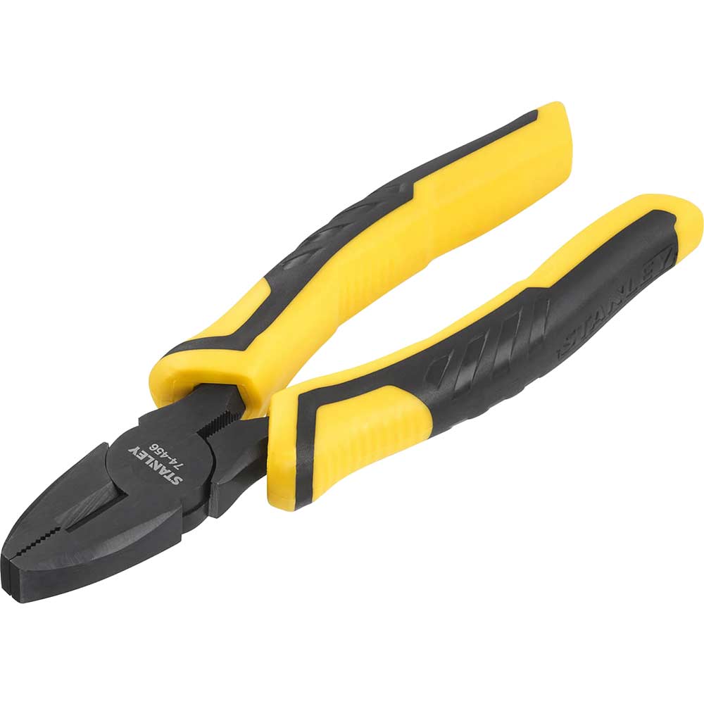 Stanley Black Control Grip Combination Pliers
