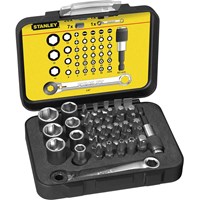 Stanley 39 Piece 1/4" Drive Screwdriver and Socket Bit Set Stanley 39 Piece 1/4" Drive Screwdriver and Socket Bit Set