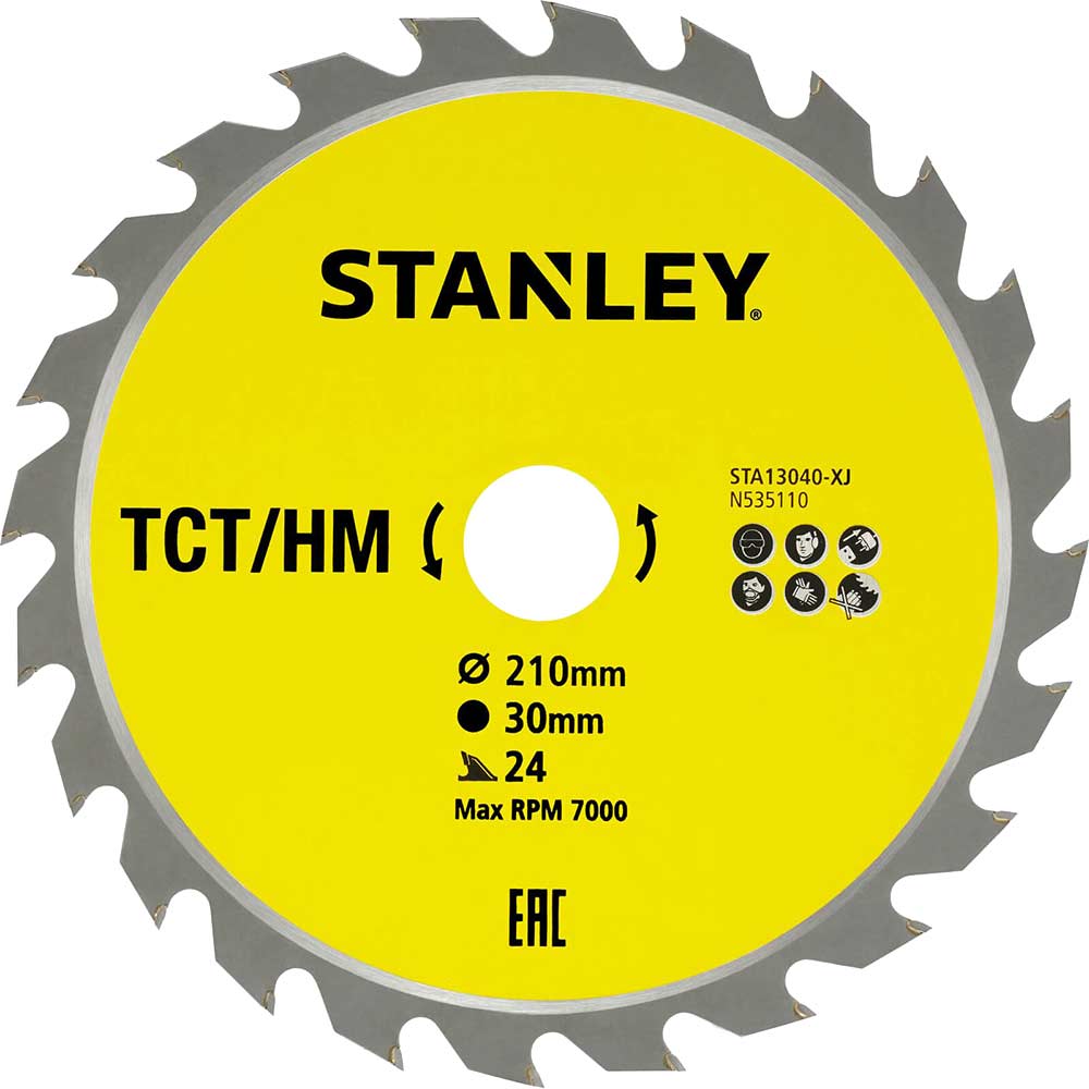 Stanley Tct Circular Saw Blade 210Mm 24T 30Mm Size 24