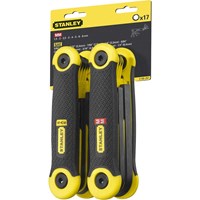 Stanley 17 Piece Folding Hexagon Allen Key Set Metric and Imperial Stanley 17 Piece Folding Hexagon Allen Key Set Metric and Imperial