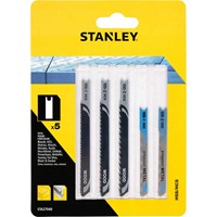 Stanley 5 Piece U Shank Jigsaw Blade Set for Wood and Metal