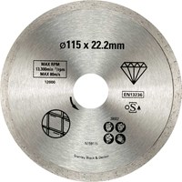 Stanley FatMax Continuous Rim Diamond Cutting Disc for Tiles  Stanley FatMax Continuous Rim Diamond Cutting Disc for Tiles