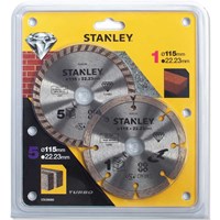 Stanley 2 Piece Diamond Cutting Disc Set  Stanley 2 Piece Diamond Cutting Disc Set