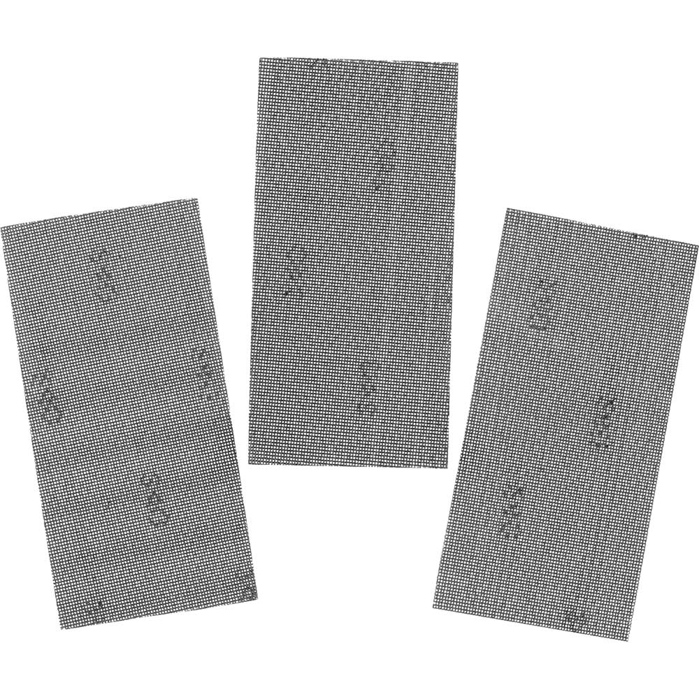 Stanley Mesh Hook And Loop 1/3 Sanding Sheets 93Mm X 190Mm Pack Of 3 240G