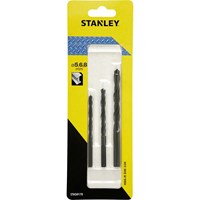 Stanley 3 Piece HSS-R Drill Bit Set