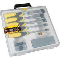 Stanley 5 Piece Dynagrip Chisel Set and Sharpening Kit Stanley 5 Piece Dynagrip Chisel Set and Sharpening Kit