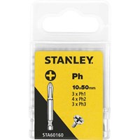 Stanley Mixed Phillips Screwdriver Bits Stanley Mixed Phillips Screwdriver Bits