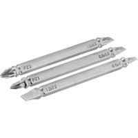 Stanley 3 Piece Pozi and Slotted Double Ended Screwdriver Bit Set Stanley 3 Piece Pozi and Slotted Double Ended Screwdriver Bit Set