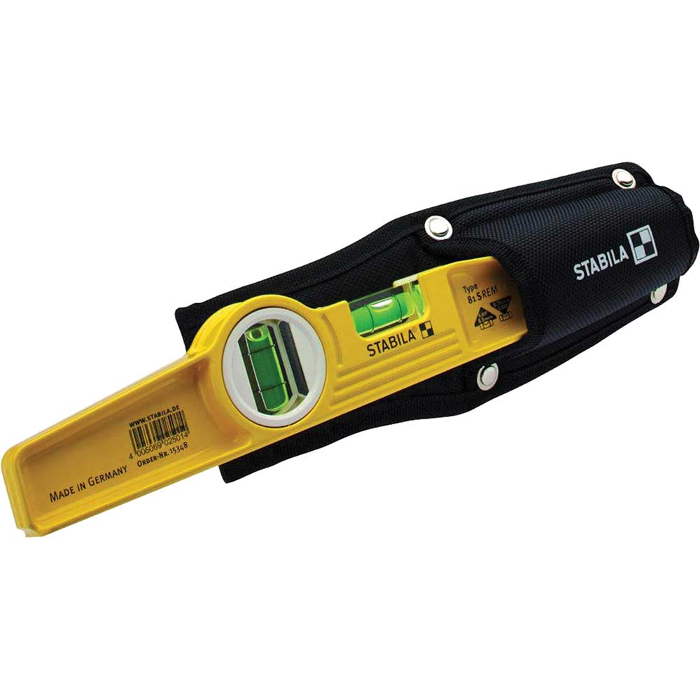 Stabila Rare Earth Magnetic Torpedo Spirit Level And Holster 10" / 25Cm Size 10