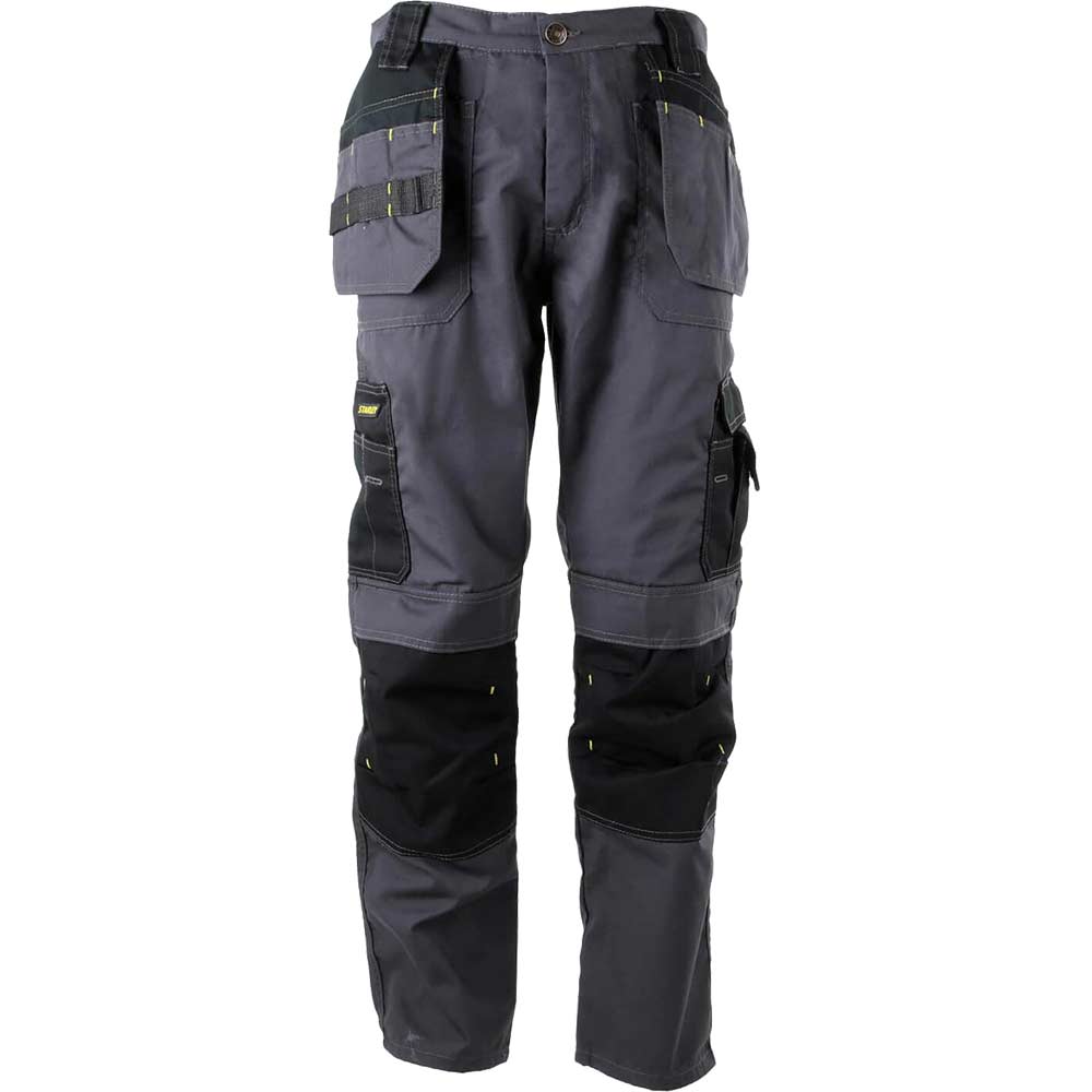 Stanley Grey/Black Huntsville Holster Work Trousers / 36" 31" Size 36