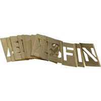 Stencils Interlocking Brass Letter Stencil Set