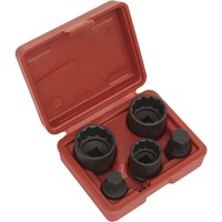 Sealey 5 Piece 1/2" Drive Impact Hub Nut Socket and Bit Set for VAG Vehicles