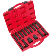 Sealey 16 Piece Combination Drive Impact Hexagon and Torx Socket / Socket Bit Set Sealey 16 Piece Combination Drive Impact Hexagon and Torx Socket / Socket Bit Set