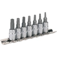 Sealey 7 Piece 1/4" Drive Security Torx Socket Bit Set Sealey 7 Piece 1/4" Drive Security Torx Socket Bit Set