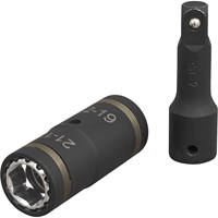 Sealey 2 Piece 1/2" Drive 4 in 1 Impact Socket and Extension Bar Set Sealey 2 Piece 1/2" Drive 4 in 1 Impact Socket and Extension Bar Set