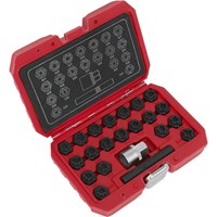 Sealey 22 Piece Locking Wheel Nut Key Set for VAG