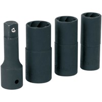 Sealey 4 Piece 1/2" Drive Wheel Nut and Removal Impact Socket Set