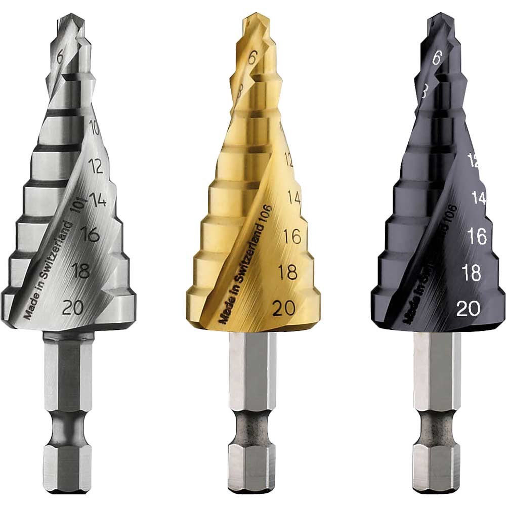 Bosch Hex Shank HSS-TiN Step Drill Bit Cone Stepped Drill Bits