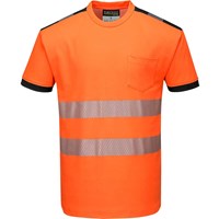 Portwest PW3 Hi Vis Cotton Comfort Short Sleeve T Shirt Portwest PW3 Hi Vis Cotton Comfort Short Sleeve T Shirt