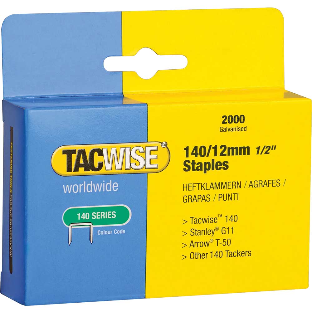 Tacwise 140 Staples 12Mm Pack Of 2000