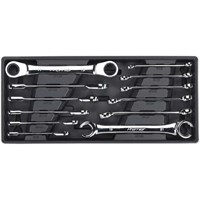 Sealey 12 Piece Flare Nut and Ratchet Ring Spanner Set Metric in Module Tray Sealey 12 Piece Flare Nut and Ratchet Ring Spanner Set Metric in Module Tray