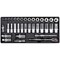 Sealey 35 Piece 3/8" Drive Slim Ratchet Socket Set Metric in Module Tray  Sealey 35 Piece 3/8" Drive Slim Ratchet Socket Set Metric in Module Tray