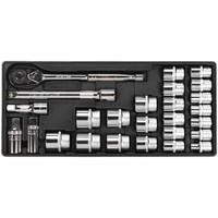 Sealey 26 Piece 1/2" Drive Socket Set Metric in Module Tray