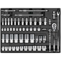 Sealey 55 Piece Combination Drive Socket Set in Module Tray Sealey 55 Piece Combination Drive Socket Set in Module Tray