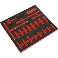 Sealey 20 Piece 3/8" Drive VDE Insulated Socket Set in Module Tray Sealey 20 Piece 3/8" Drive VDE Insulated Socket Set in Module Tray