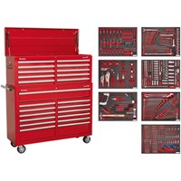 Sealey Superline Pro 23 Drawer Roller Cabinet and Tool Chest + 446 Piece Tool Kit Sealey Superline Pro 23 Drawer Roller Cabinet and Tool Chest + 446 Piece Tool Kit