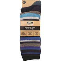 Town and Country MultiColoured Rambler Socks Twin Pack