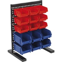 Sealey Freestanding Bench Rack and 15 Storage Bins Sealey Freestanding Bench Rack and 15 Storage Bins