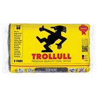 Trollull Extra Large Steel Wire Wool Pads Pack of 8 Trollull Extra Large Steel Wire Wool Pads Pack of 8