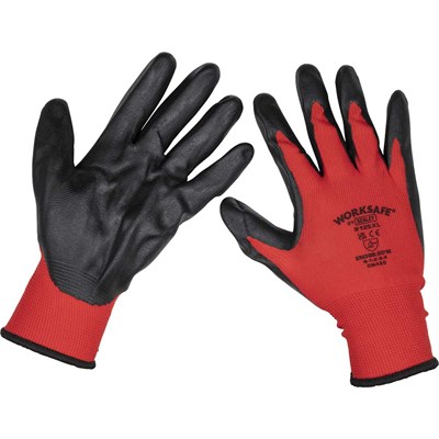 Sealey Worksafe Flexi Grip Nitrile Foam Palm Gloves