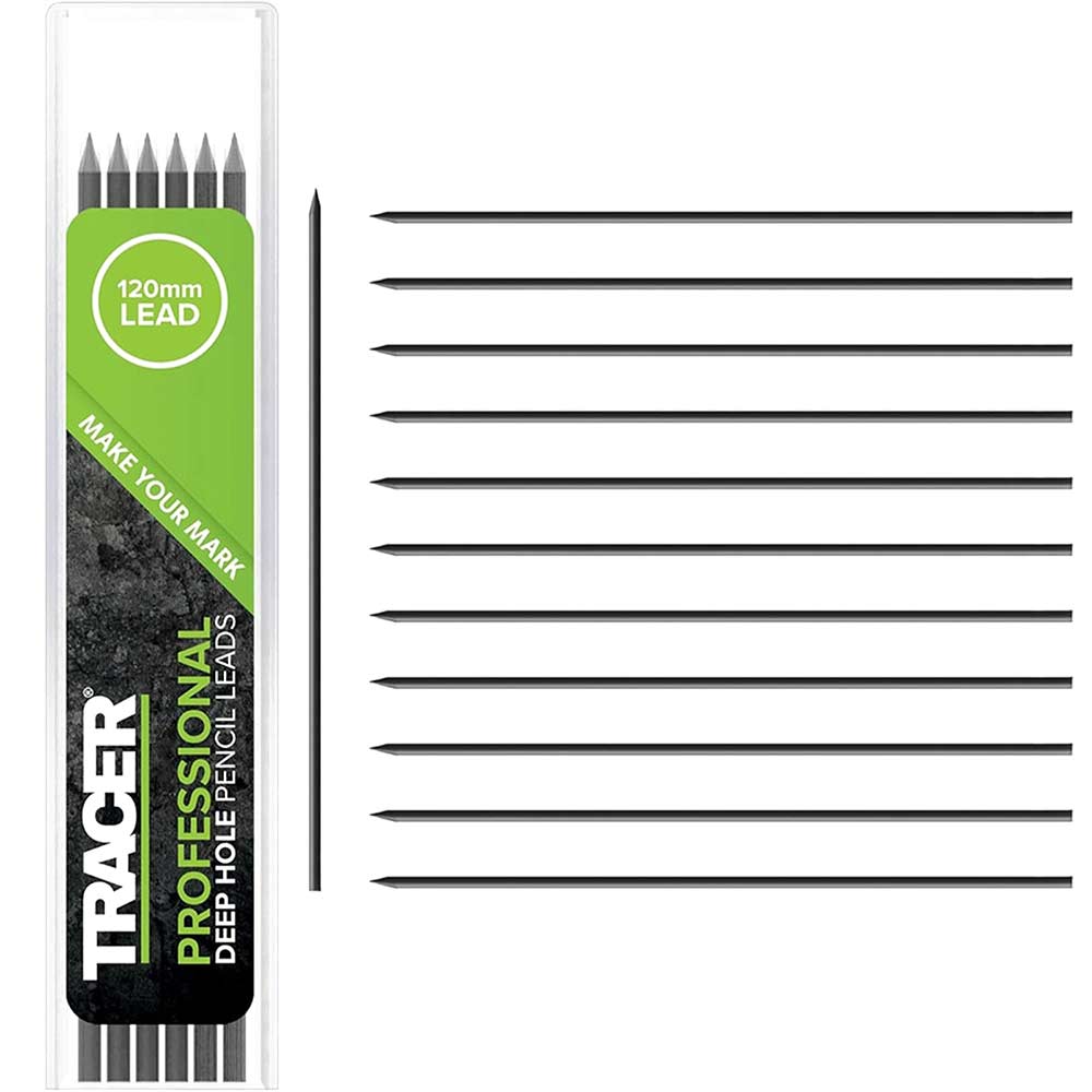 Tracer Marking Tools Tracer Replacement Graphite Leads For Deep Hole Construction Pencil Graphite Pack Of Size 12