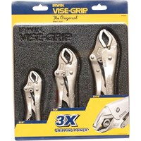 Vise-Grip 3 Piece Curved Jaw Locking Plier Set Vise-Grip 3 Piece Curved Jaw Locking Plier Set