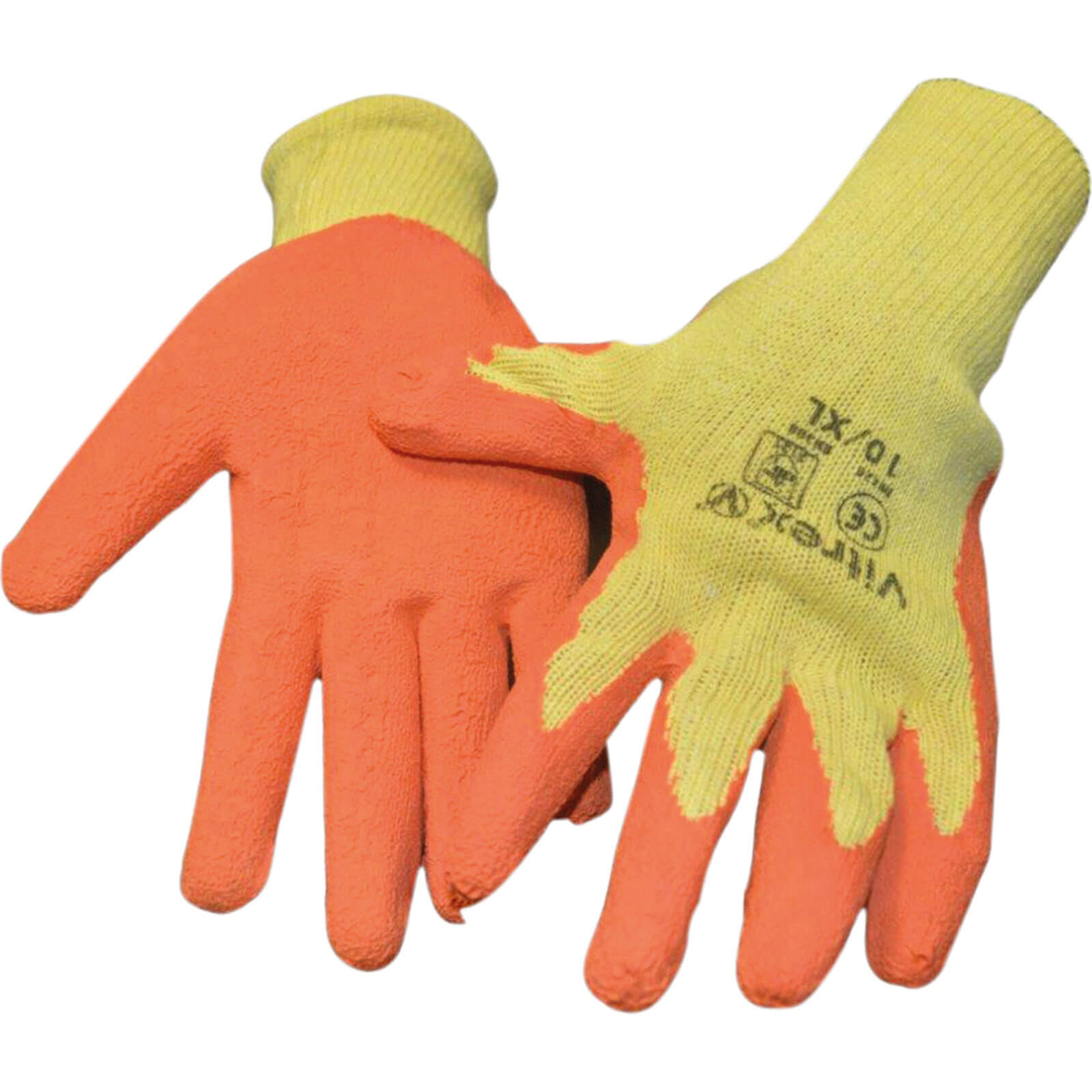 Photos - Safety Equipment Vitrex Builders Grip Glove Yellow / Orange One Size 